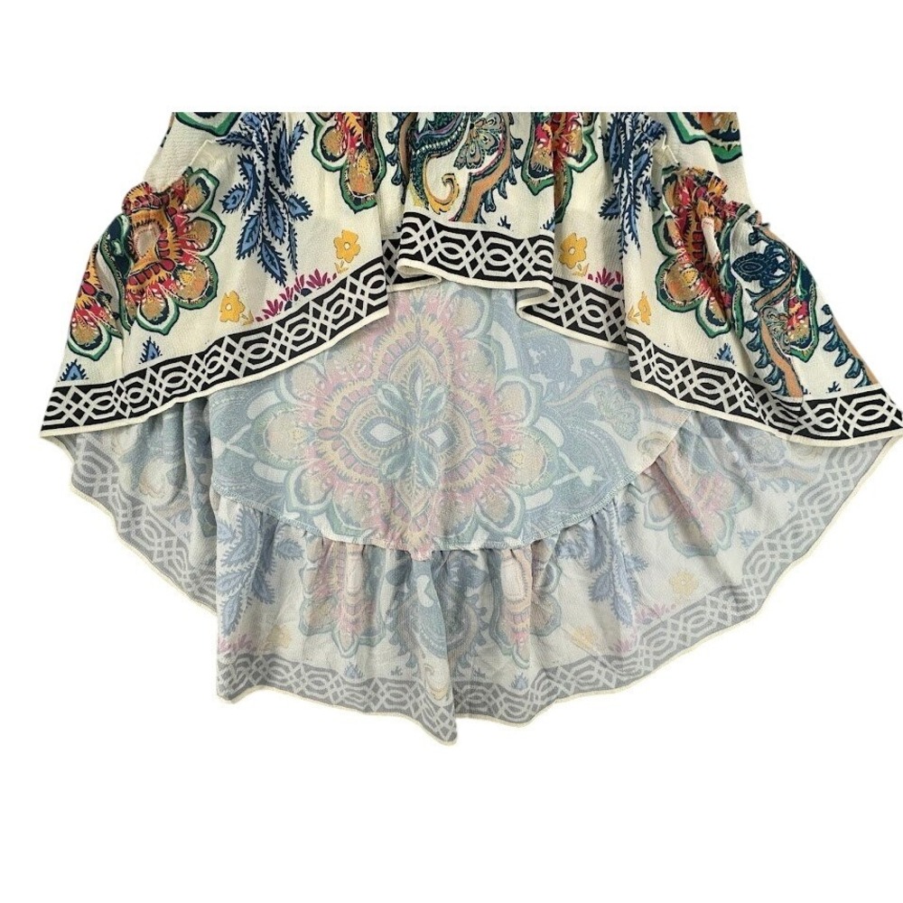 Flying Tomato High Low Maxi Dress Womens Sz M Multicolor Excellent Paisley Boho - Picture 4 of 9